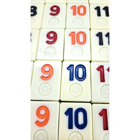 Vintage Rummikub Game Tiles Complete Set 1987 Pressman Cream Crafts Replacements - Picture 3 of 5